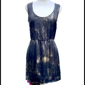 Glam Black and Gold Back Cut Out Mini Dress Size Medium